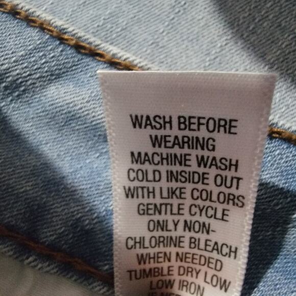 Bit & Bridle Denim Skirt Womens 8 Whiskering Blanket Stitching Rodeo Western - Picture 5 of 14